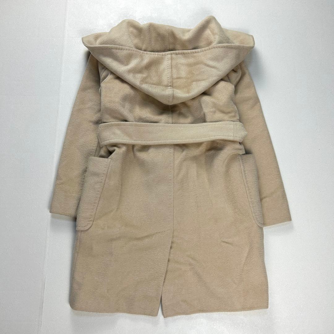 マックスマーラ 美品 白タグ リアルト キャメル100% ベルテットコート