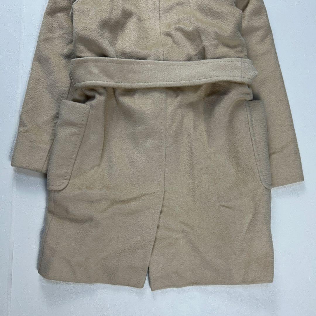 マックスマーラ 美品 白タグ リアルト キャメル100% ベルテットコート