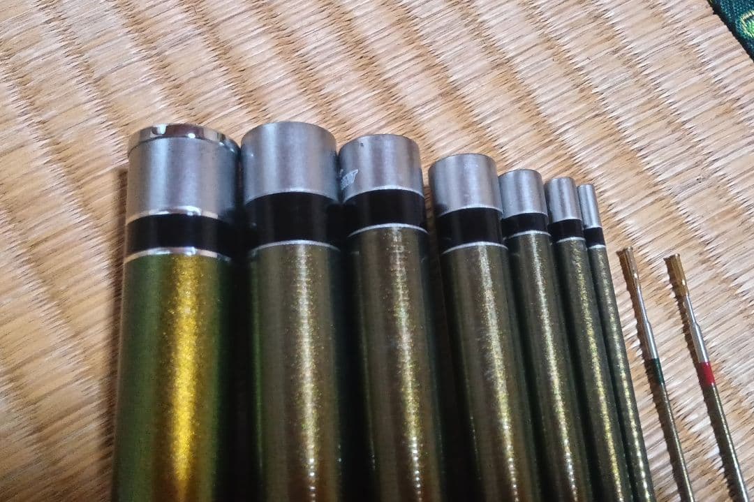 鮎竿　ダイワ銀影　エアトルク1―90SX　全長9m　替穂先、竿袋、ロッドケース付