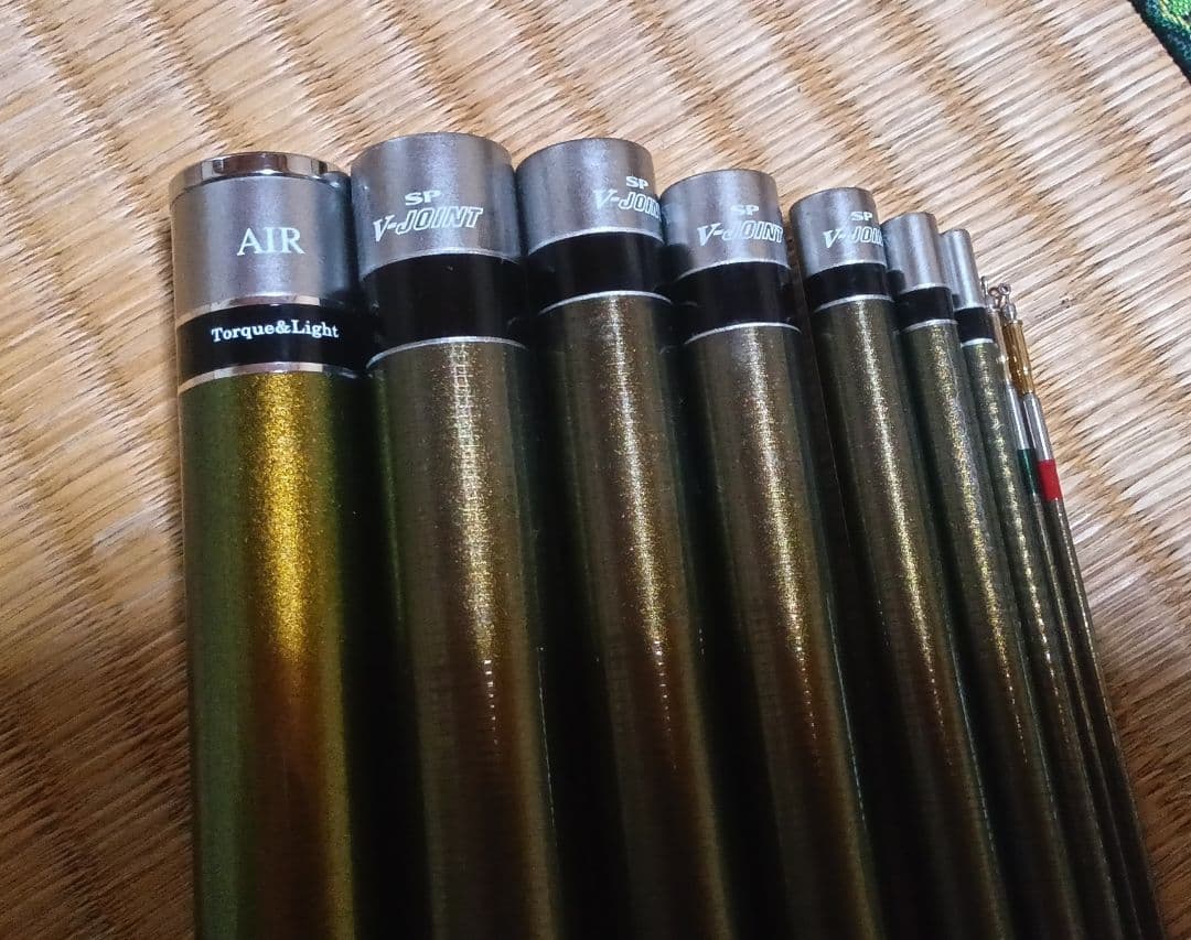 鮎竿　ダイワ銀影　エアトルク1―90SX　全長9m　替穂先、竿袋、ロッドケース付