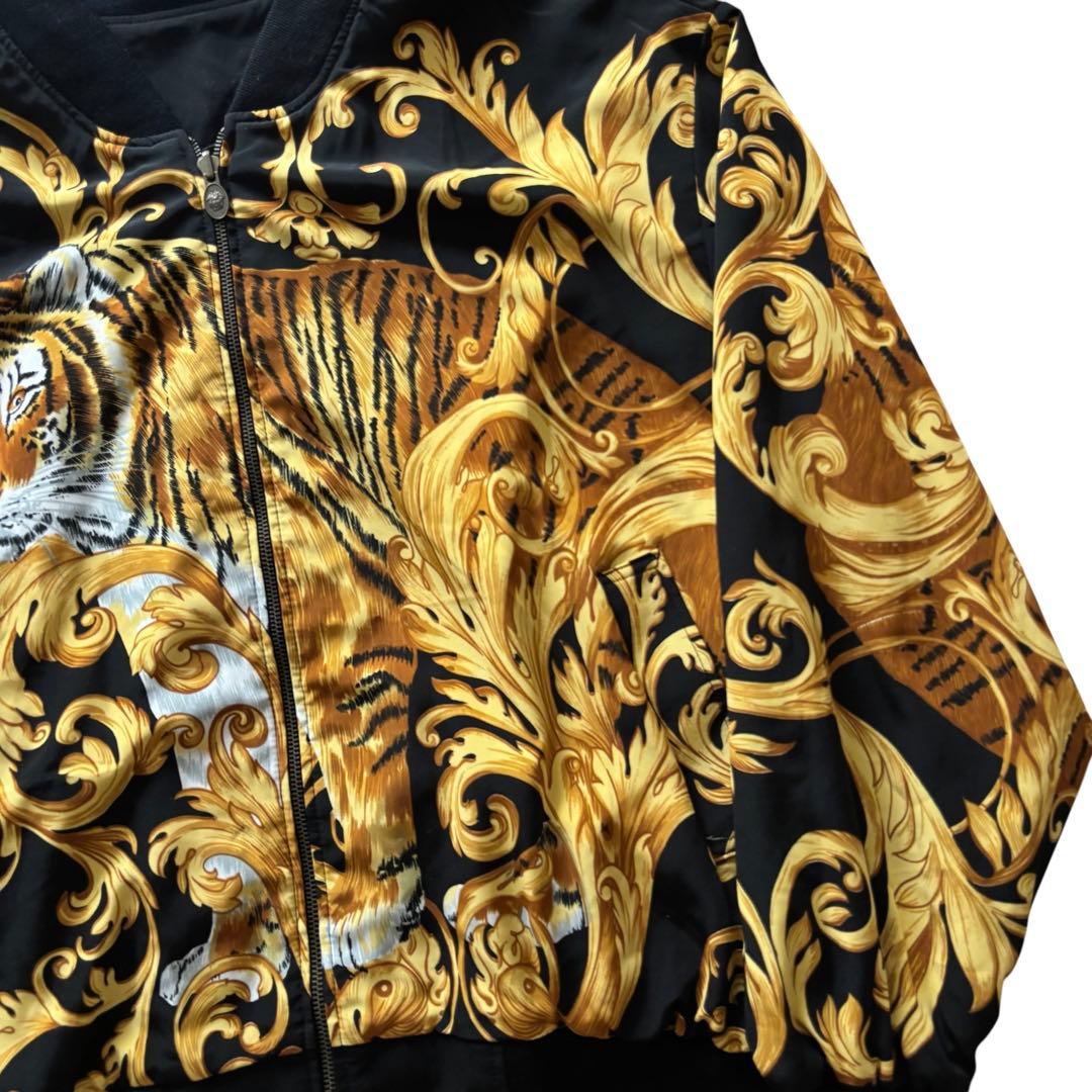 VERSACE リバーシブルサテンボンバージャケット　A005
