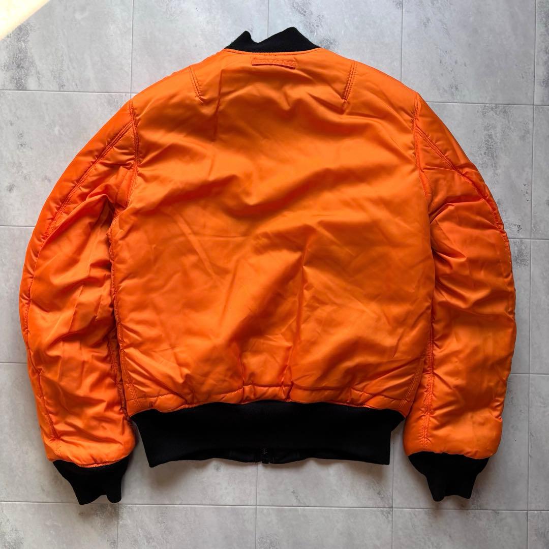 【美品】アルファ MA-1 フライトジャケット ブラック L 短丈 リバーシブル