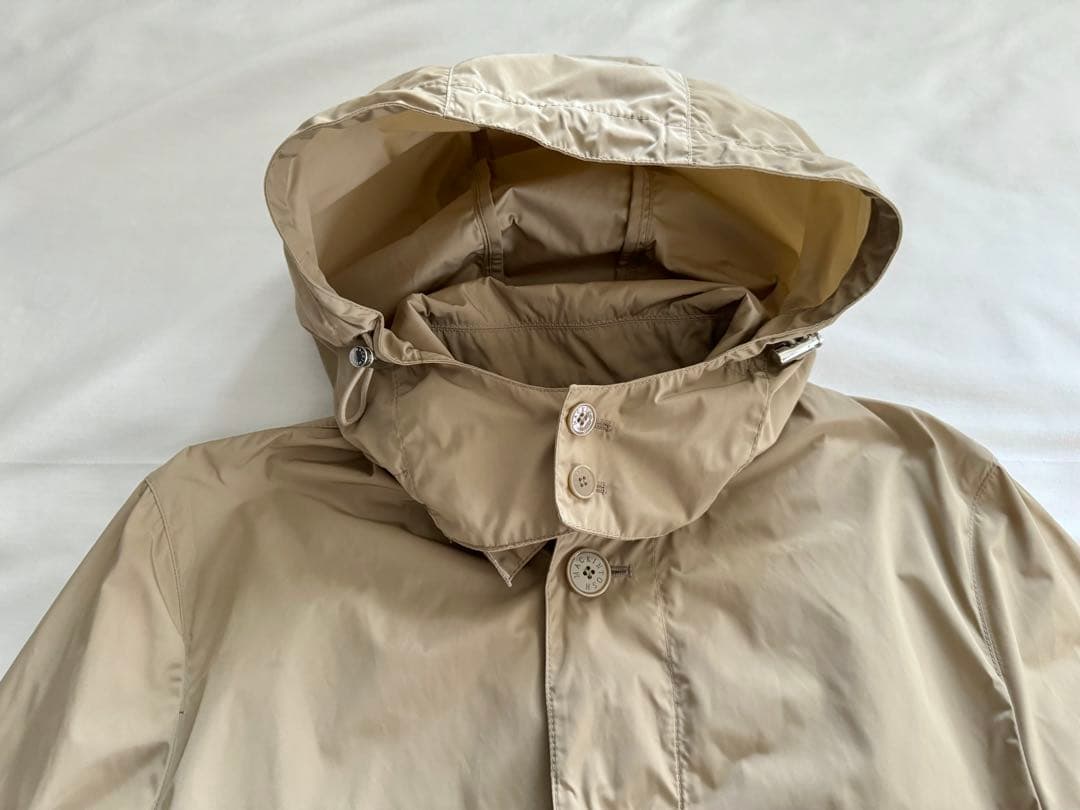 MACKINTOSH ステンカラーコート 38 撥水 フード着脱可 ベージュ