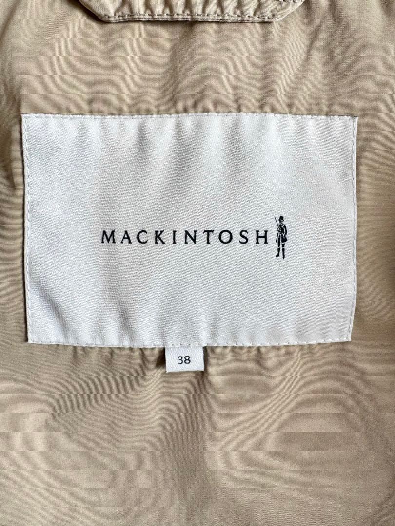 MACKINTOSH ステンカラーコート 38 撥水 フード着脱可 ベージュ