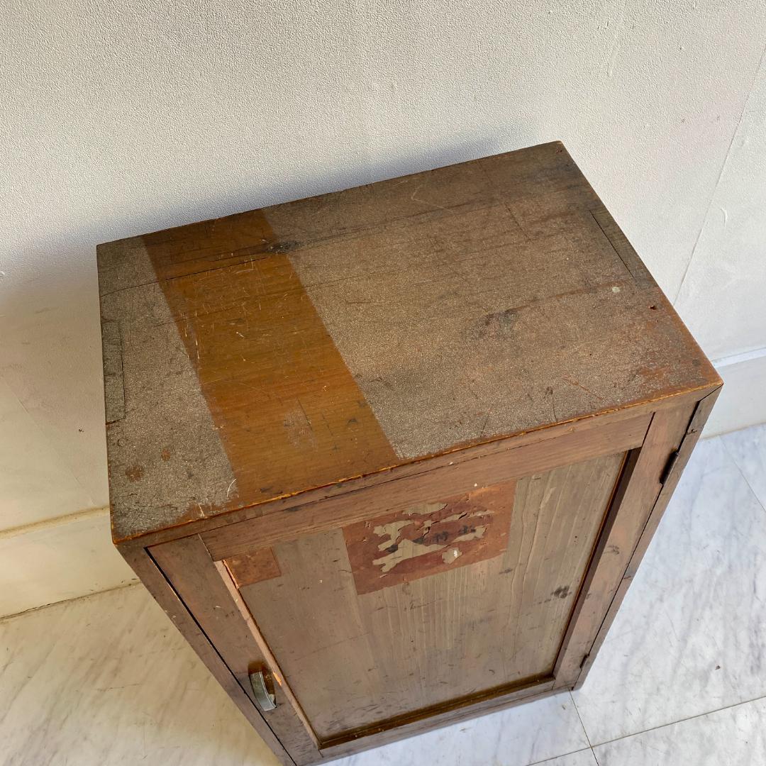 昭和レトロ 木製 収納棚 本棚 キャビネット 古道具 アンティーク 食器棚 書庫