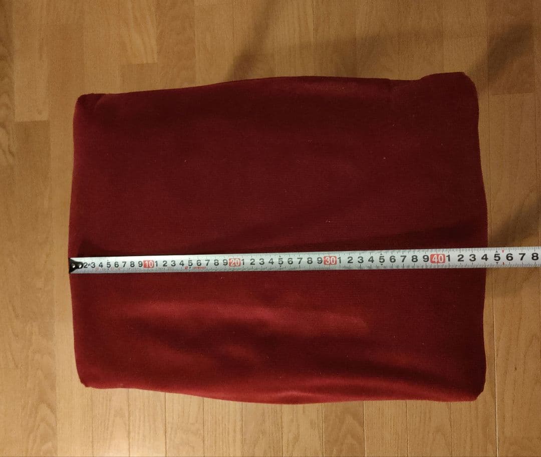 スツール レッド 猫脚 木製 オットマン アンティーク家具 レトロ ②