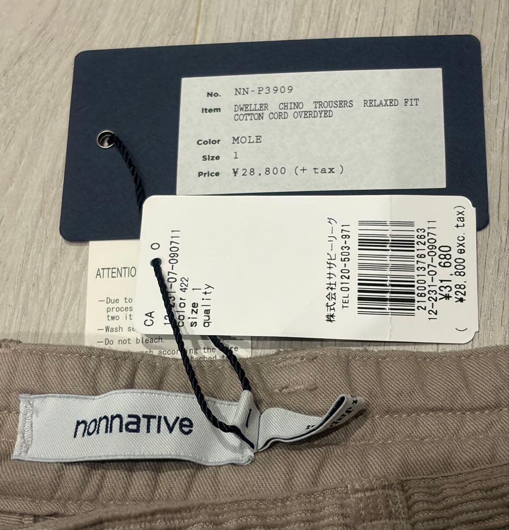 更*級様 nonnative ノンネイティブ チ コーデュロイ パンツ サイズ1