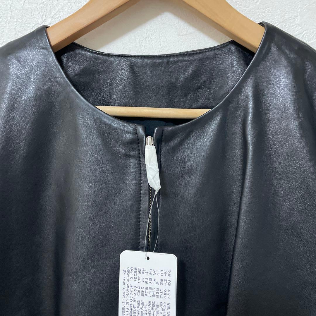 未使用　羊革ジャケット　大きいサイズ5L ラムレザー