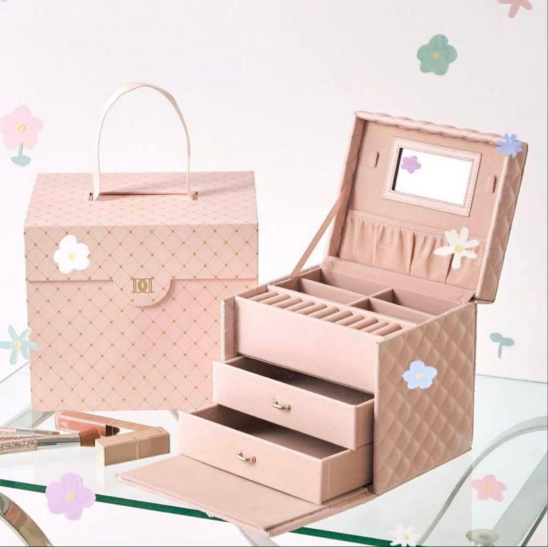 ダーリッチ ノベルティ DDロゴキルティングジュエリー&メイクボックス