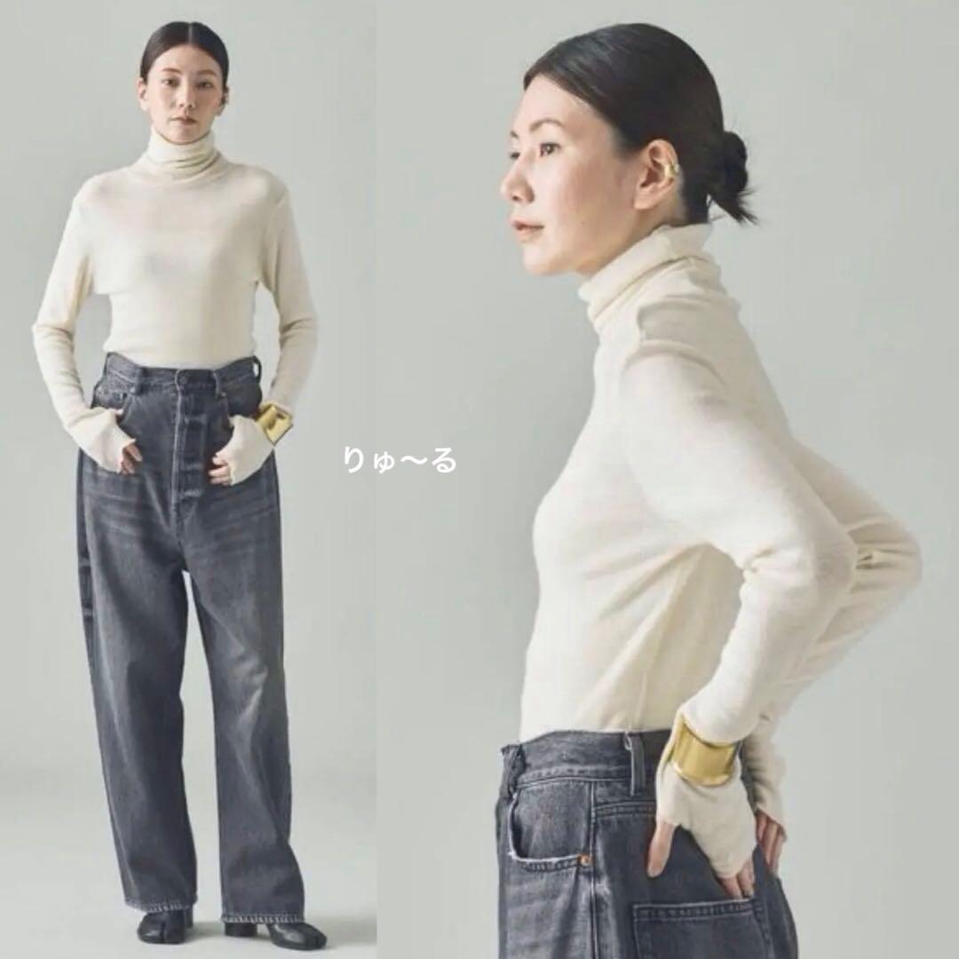 新品⭐️カレンソロジー ウールテレコタートル フィンガーホール 付き リブニット
