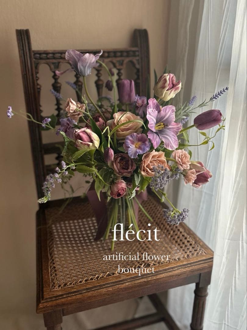 アーティフィシャルフラワーブーケ　造花ブーケ　ウェディングブーケ