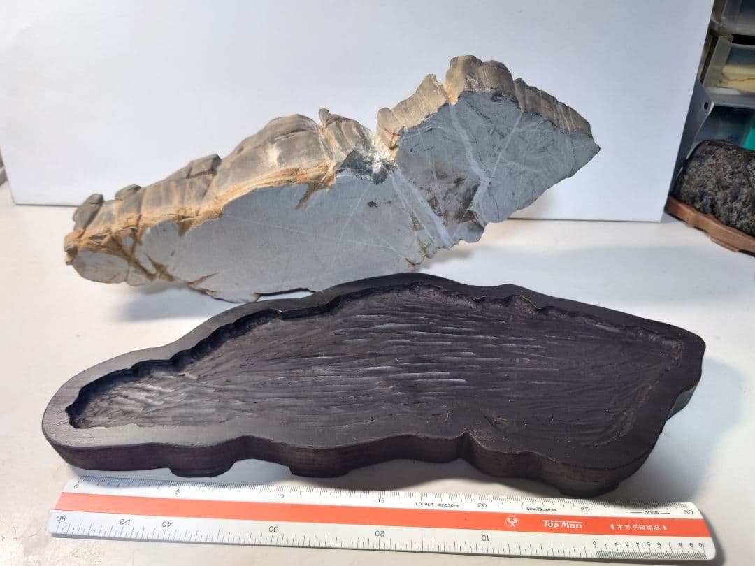 長者抹香石　静山　水石 鑑賞石