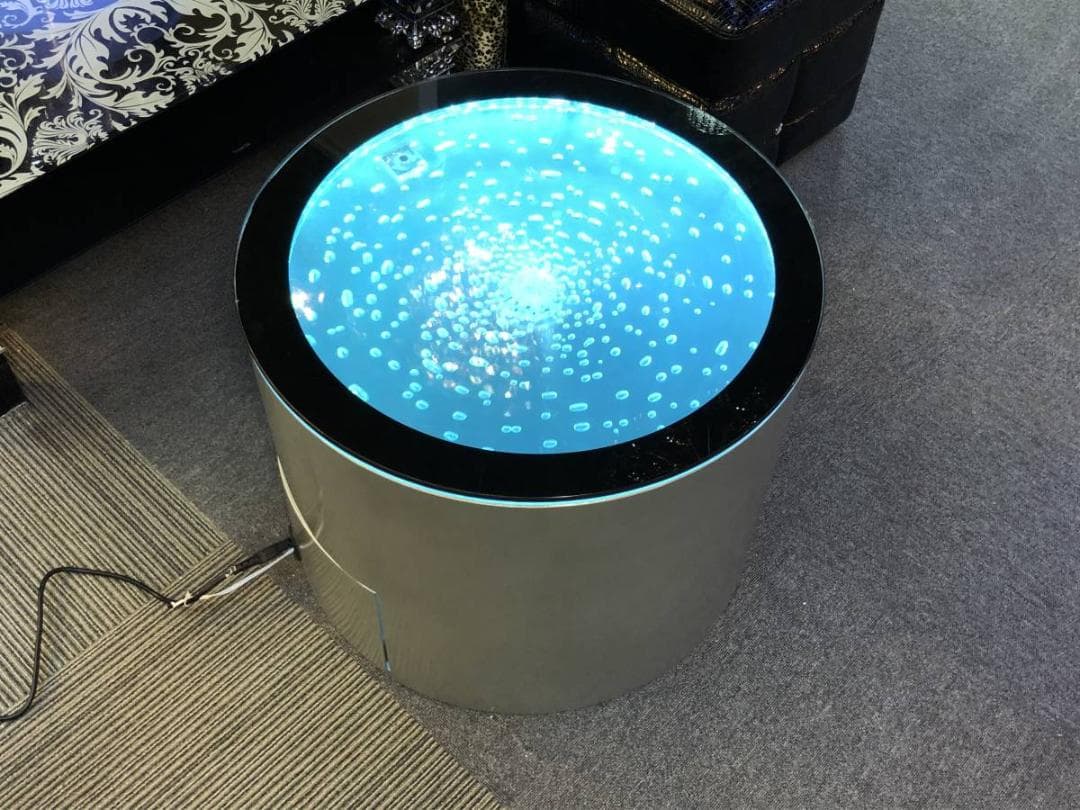 LED　水槽 バブルテーブル 直径60cm高さ40cm  シャンパン置台に最適
