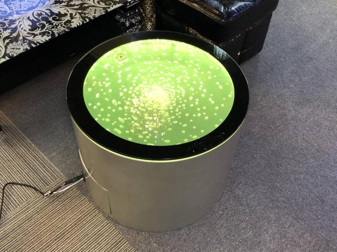 LED　水槽 バブルテーブル 直径60cm高さ40cm  シャンパン置台に最適