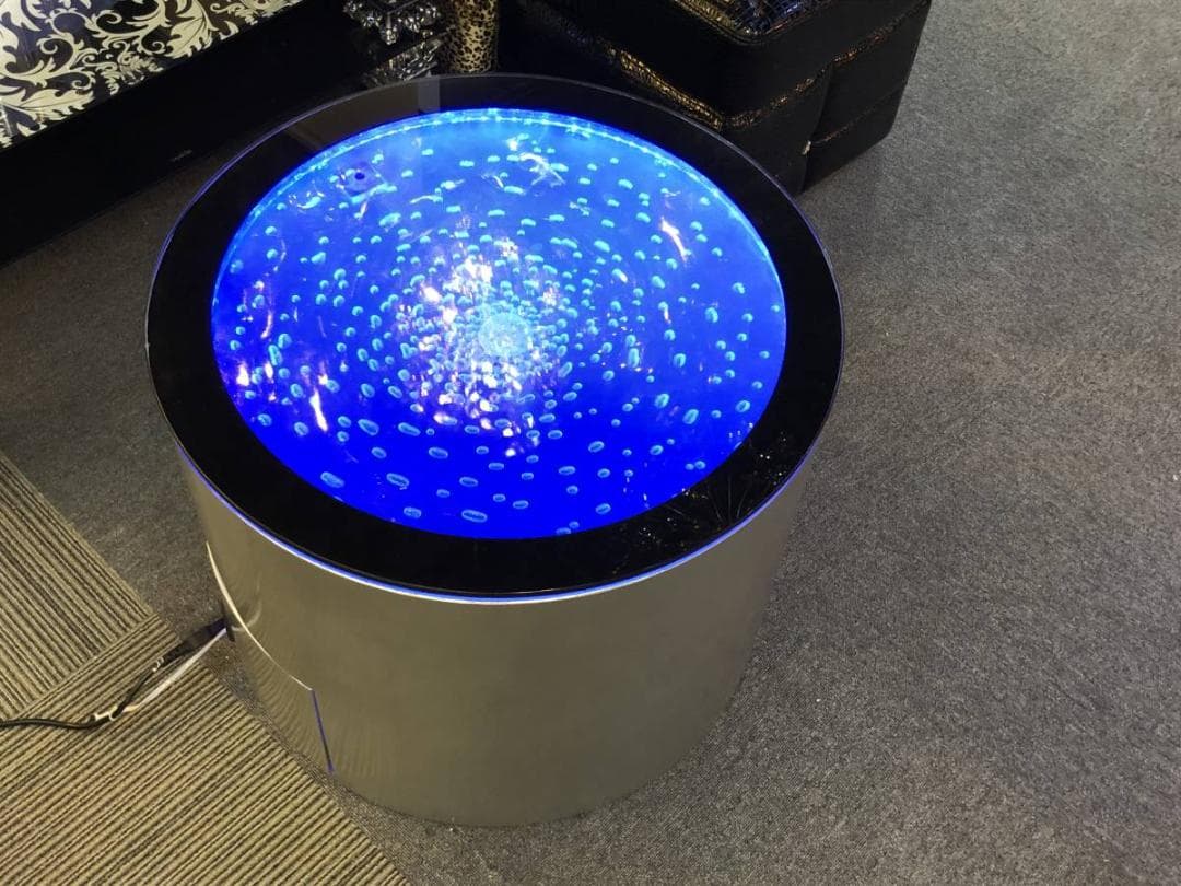 LED　水槽 バブルテーブル 直径60cm高さ40cm  シャンパン置台に最適