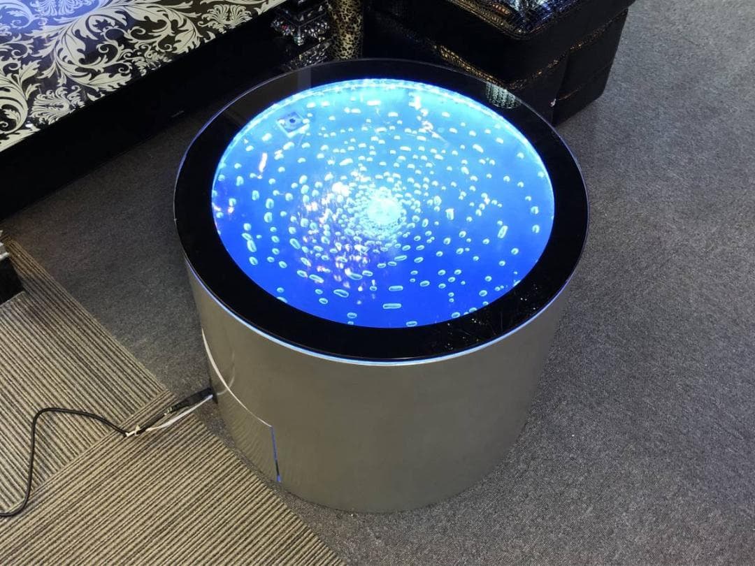 LED　水槽 バブルテーブル 直径60cm高さ40cm  シャンパン置台に最適