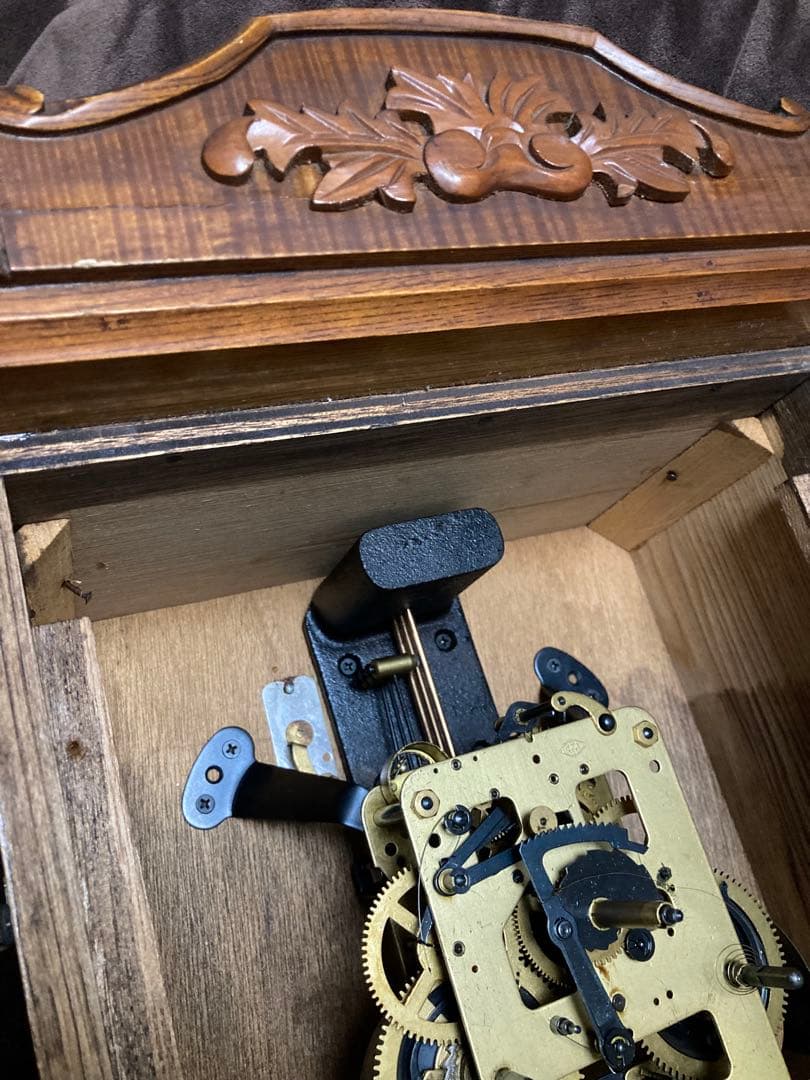 大きなアンティークMeiji柱時計 修復済稼動品