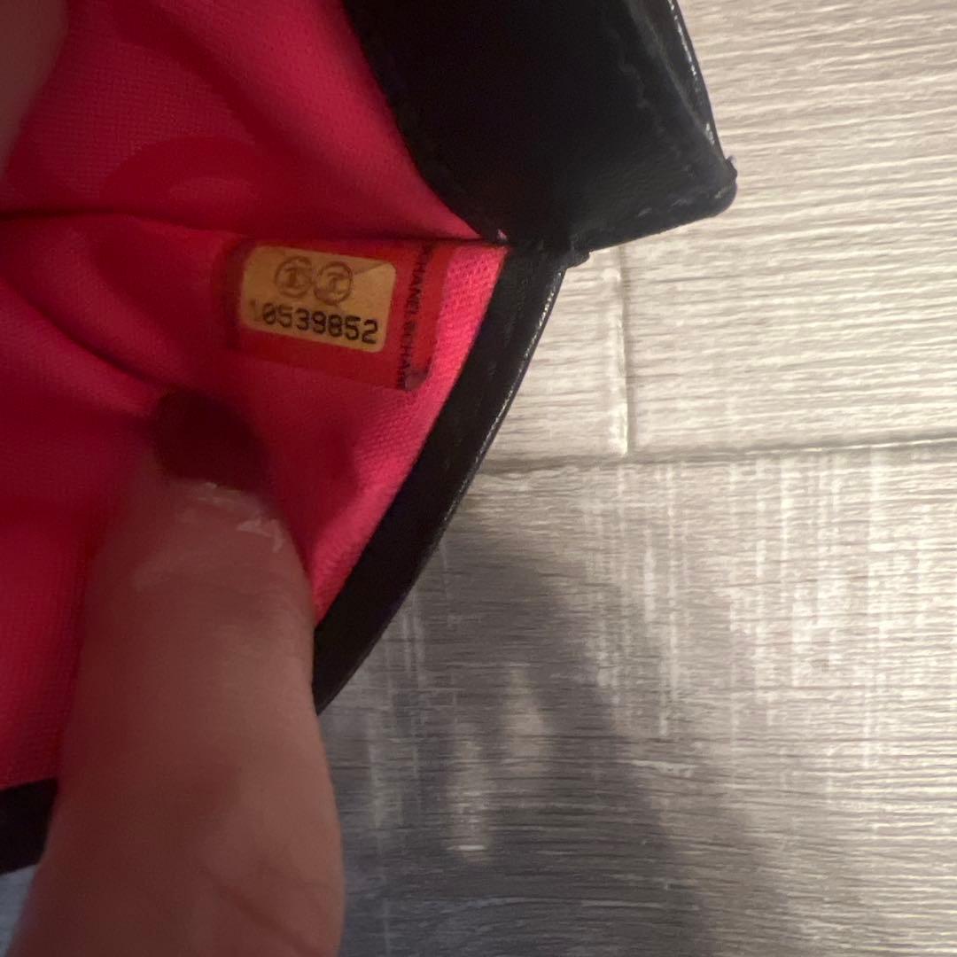 CHANEL シャネル カンボンライン レザー 二つ折り財布 コンパクト財布