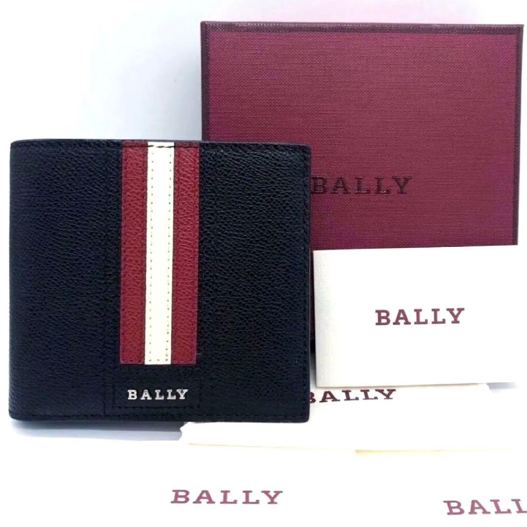 未使用✨バリー レザー 二つ折り財布 ブラック