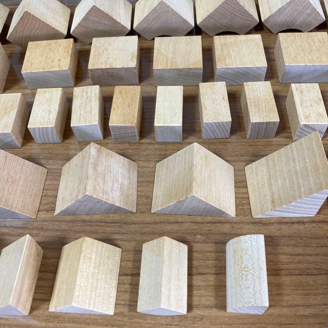 童具館 WAKU-BLOCK 30mm基尺積木、パターンケース 4×4 セット