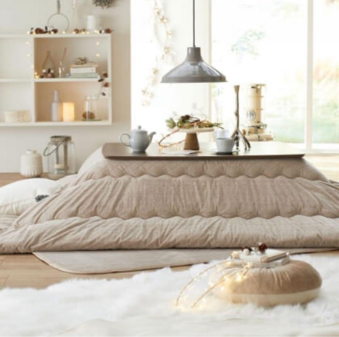 【匿名発送】【2024完売品】即暖　モダンブラウンこたつ　テーブル付き