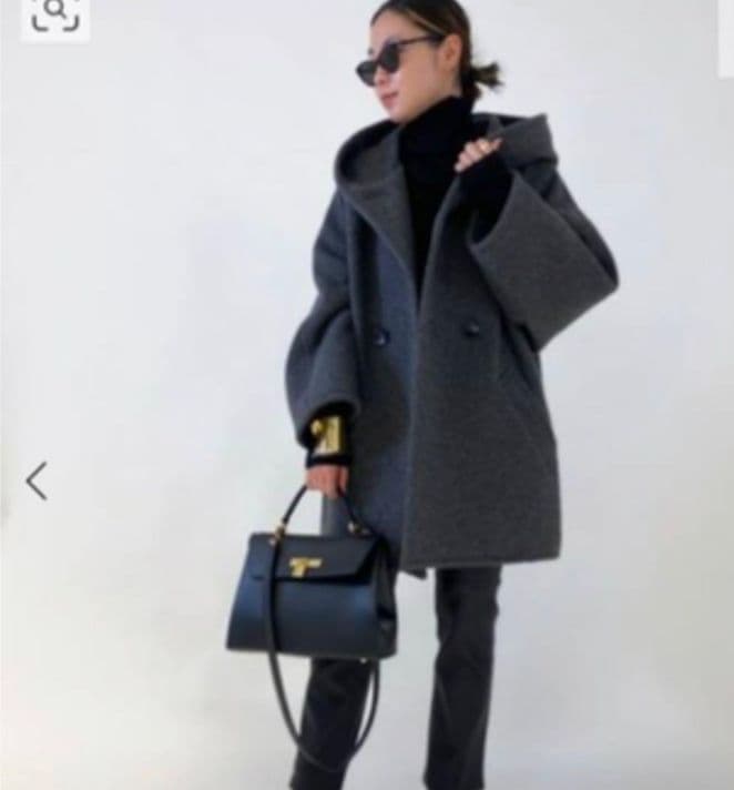 モッサオーバーフーディコート　グレー36