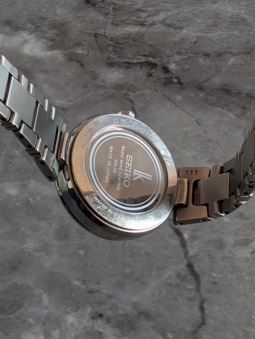 セイコー ルキアカリテ 電波ソーラー レディース 腕時計 11Pダイヤ チタン