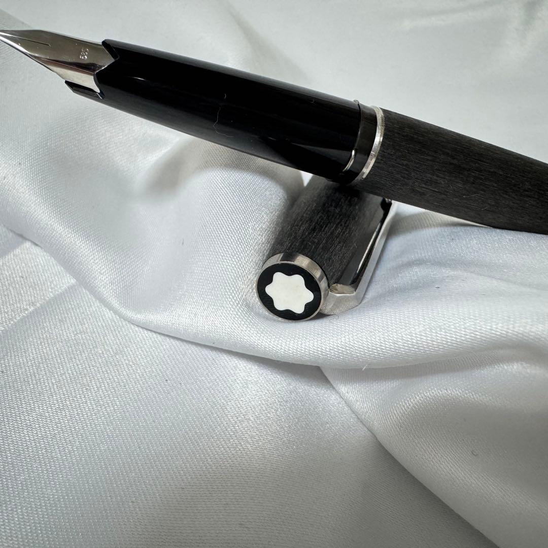 モンブラン 万年筆 木軸 585刻印 14K 未使用 本体のみ　グレー