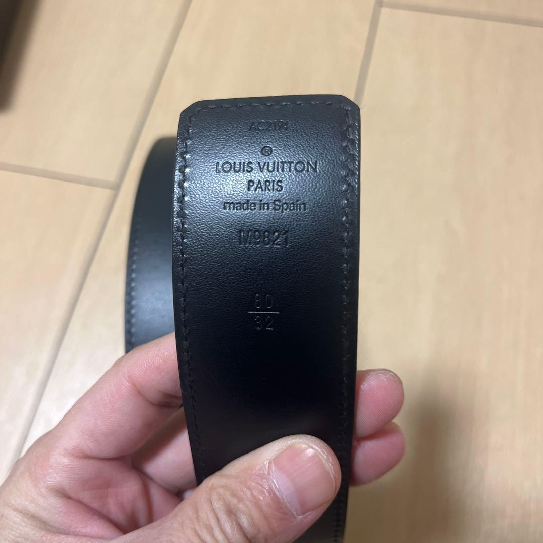LOUIS VUITTON ブラック ベルト 80/32
