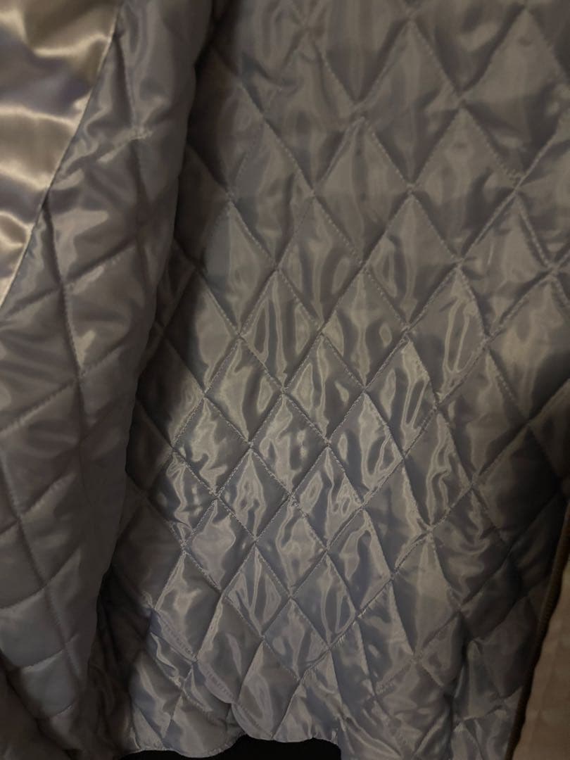 シルバー スカジャン 花とドラゴン刺繍