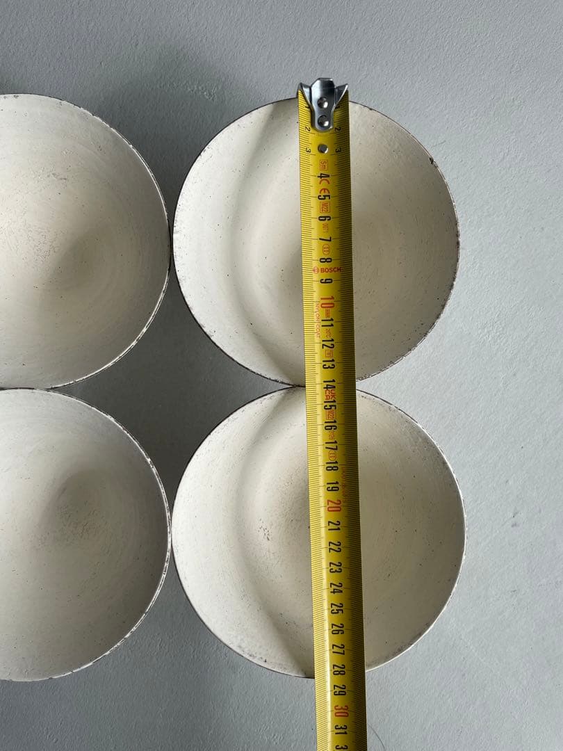 2020n 二階堂明弘 焼き締め 三角椀 白 ホワイト 4点セット