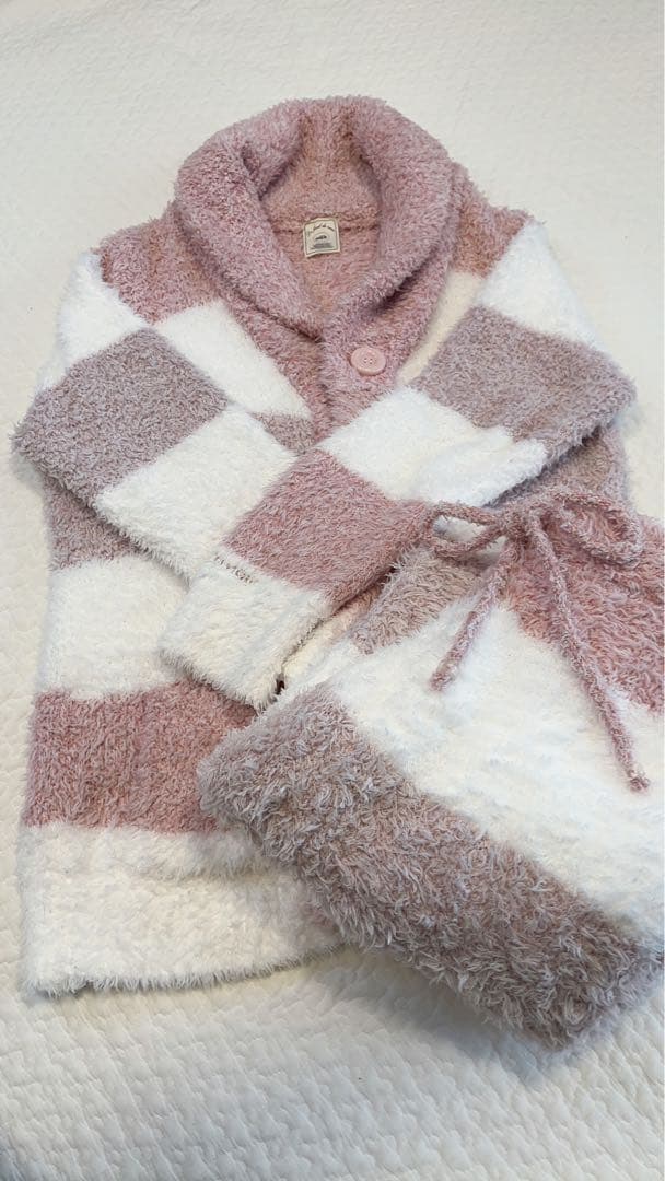 ◆試着のみ◆ジェラピケ ジェラートピケ ルームウェア 上下セット ピンクボーダー