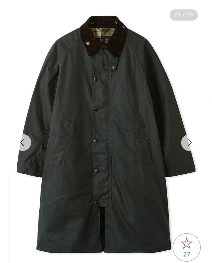 Barbour ロングコート 38