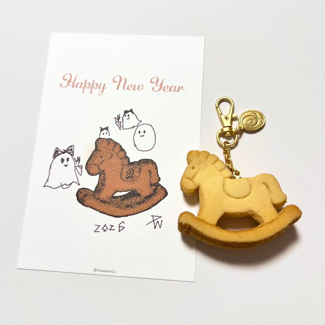 Q-pot 福袋限定品 木馬焼きたてクッキーバッグチャーム ハガキ付き♡
