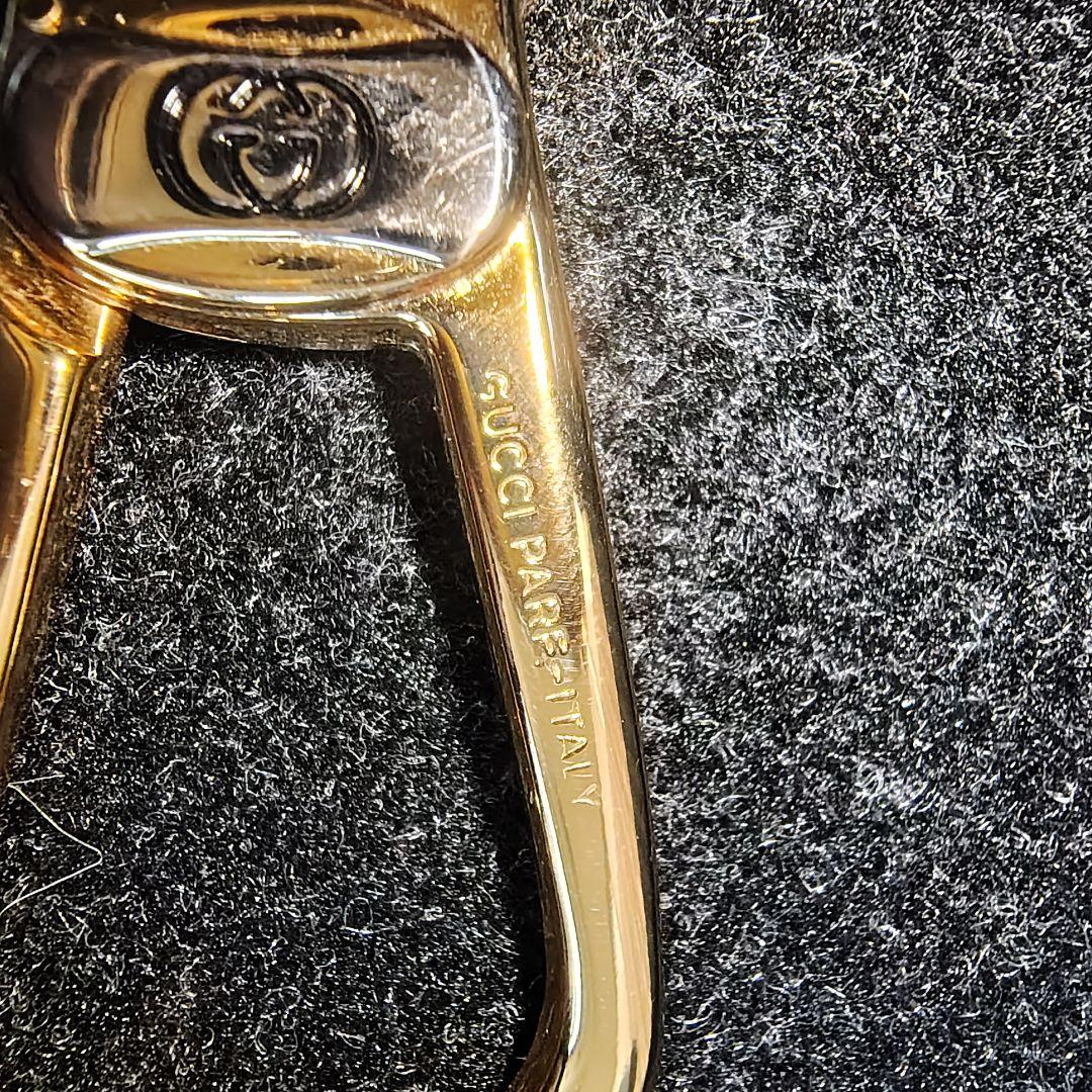 希少 箱付 オールドグッチ GUCCI キーリング カラビナ ゴールド