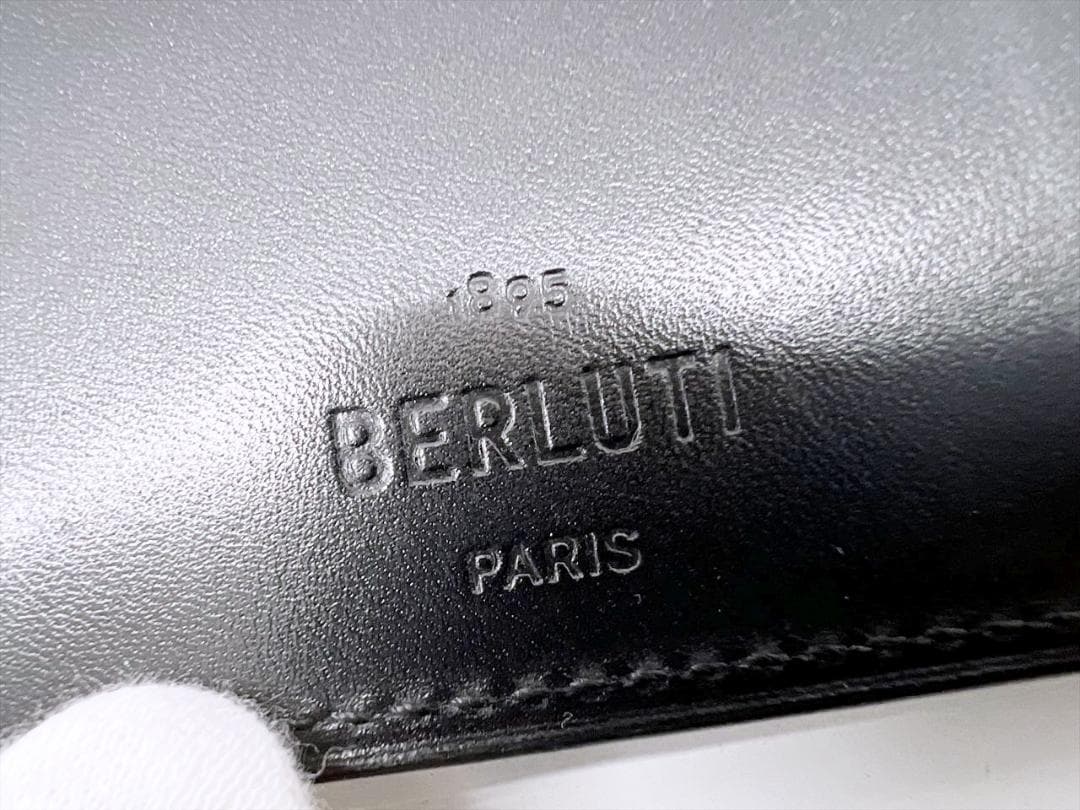 美品　ベルルッティ　アッサオ　スクリットレザー　ビルクリップ　マネークリップ