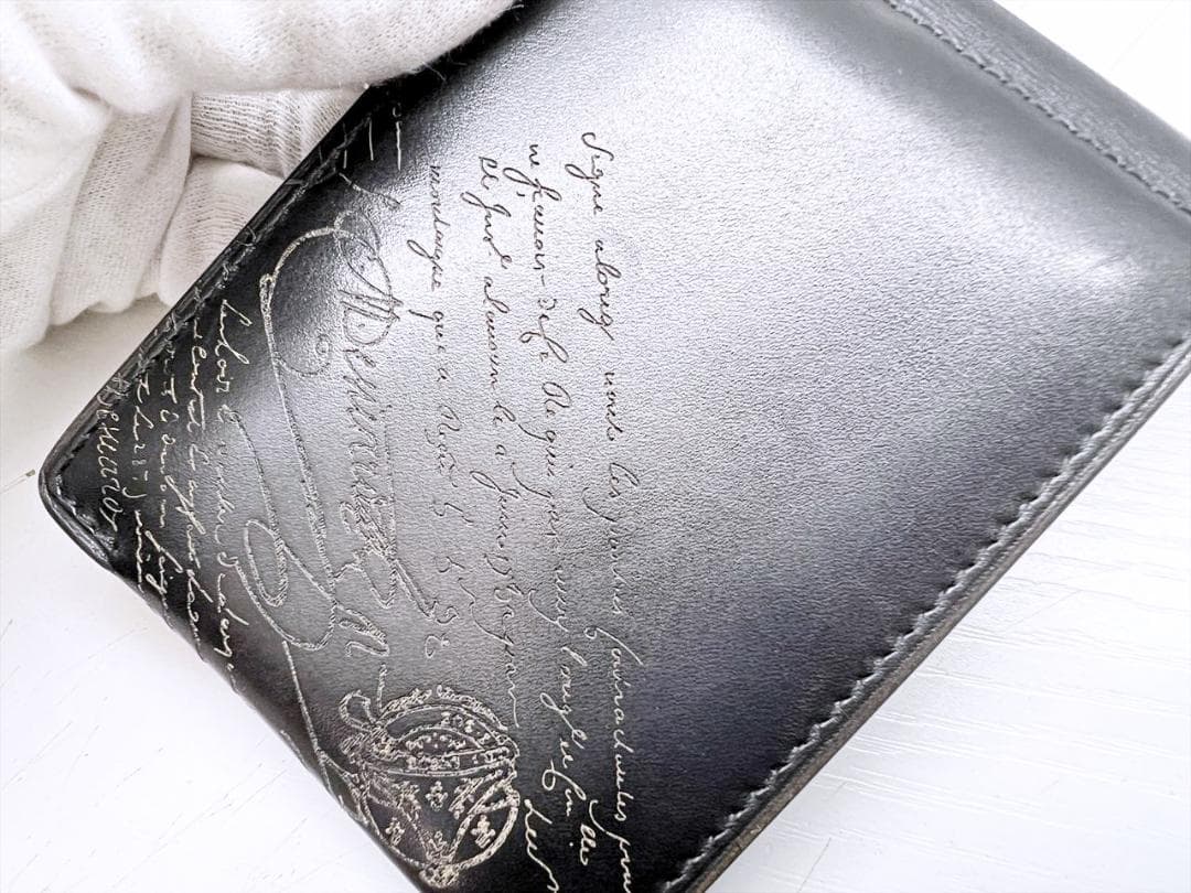 美品　ベルルッティ　アッサオ　スクリットレザー　ビルクリップ　マネークリップ