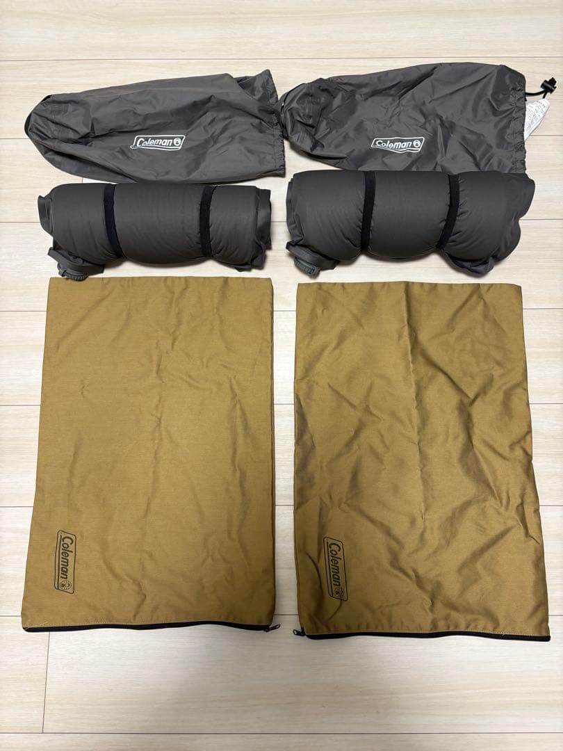 Colemanインフレーターマットハイピークダブルピロー2個セットモバイルポンプ