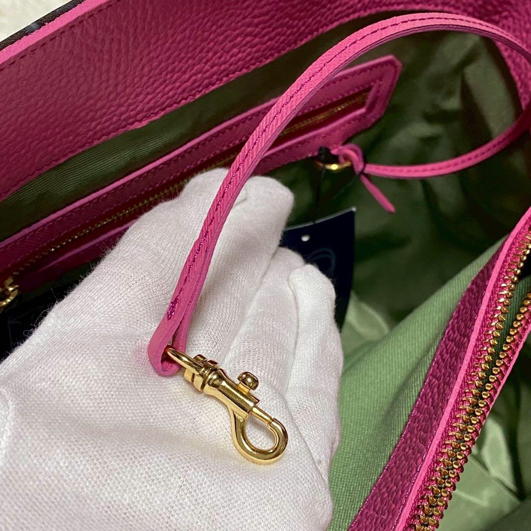 新品タグ付✨A.D.M.J.トートバッグクロコ型押し焦茶×内マルチカラー付属品⭕️