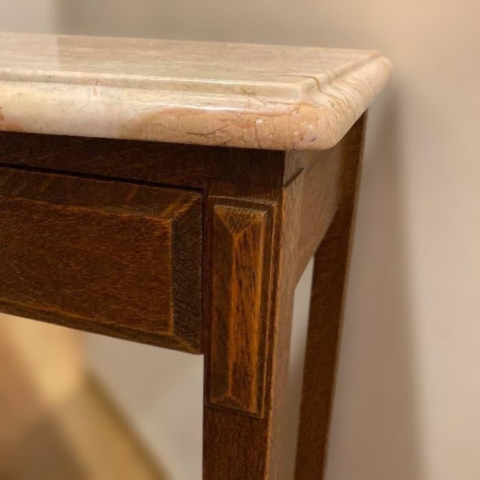 ★値段交渉OK★大理石天板コンソールテーブル/サイドテーブル 引き出しあり