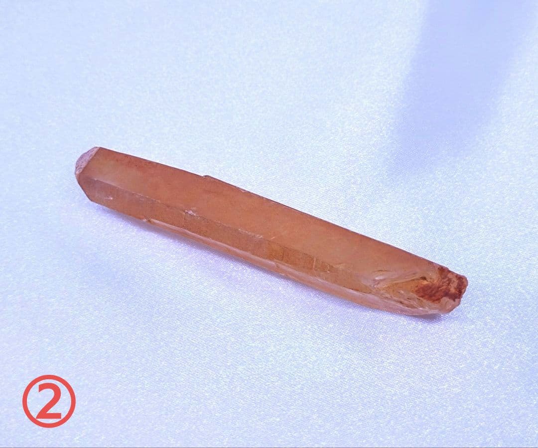 タンジェリン クォーツ　ポイント　原石　5本セット　ブラジル産　血液　健康　活力