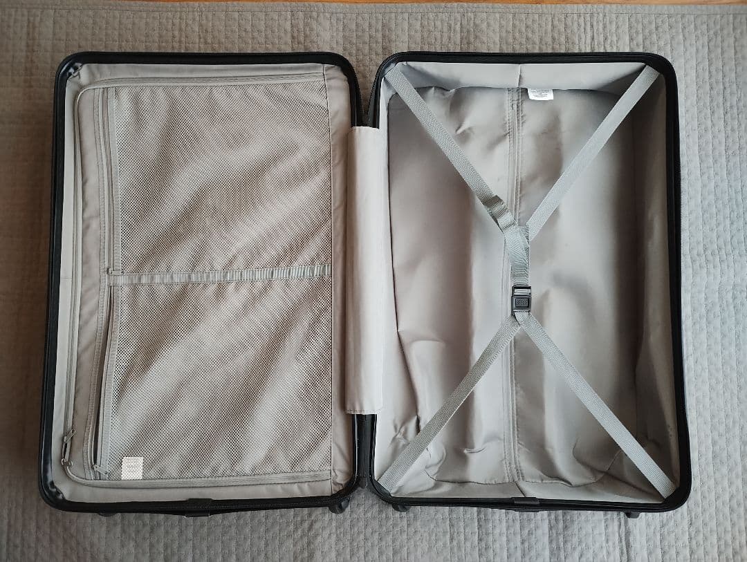 無印良品 MUJI バーを自由に調節できるハードキャリーケース 75L ベージュ