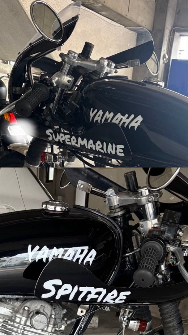 SR400 ペイトンプレイス　ハーフカウル