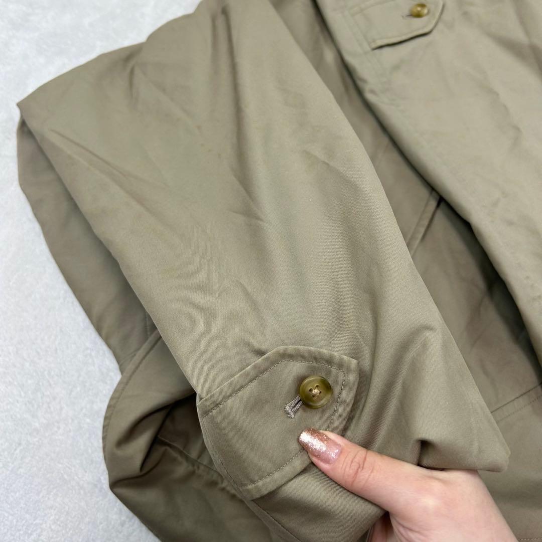 I785 L バーバリーロンドン ステンカラーコート グレー カーキ メンズ