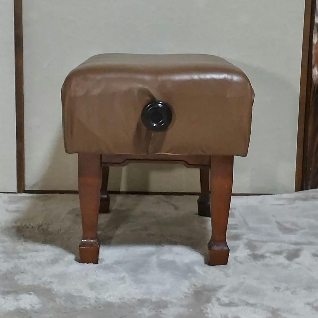 ＊カワイ ウォルナットコンサート用椅子 高級高低自在椅子 ベンチ椅子 リペアー済