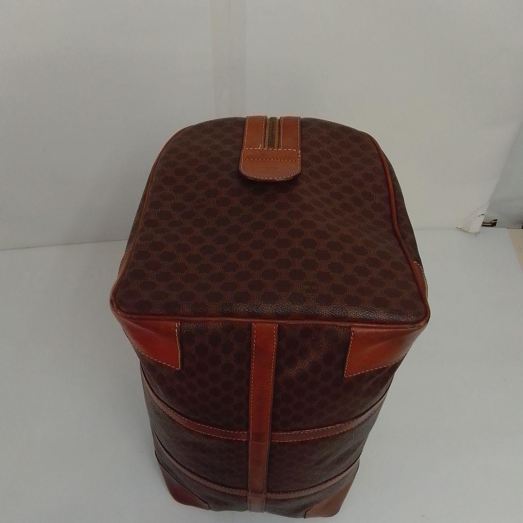 KM025 セリーヌ マカダム ボストンバッグ トリオンフ ゴールド金具