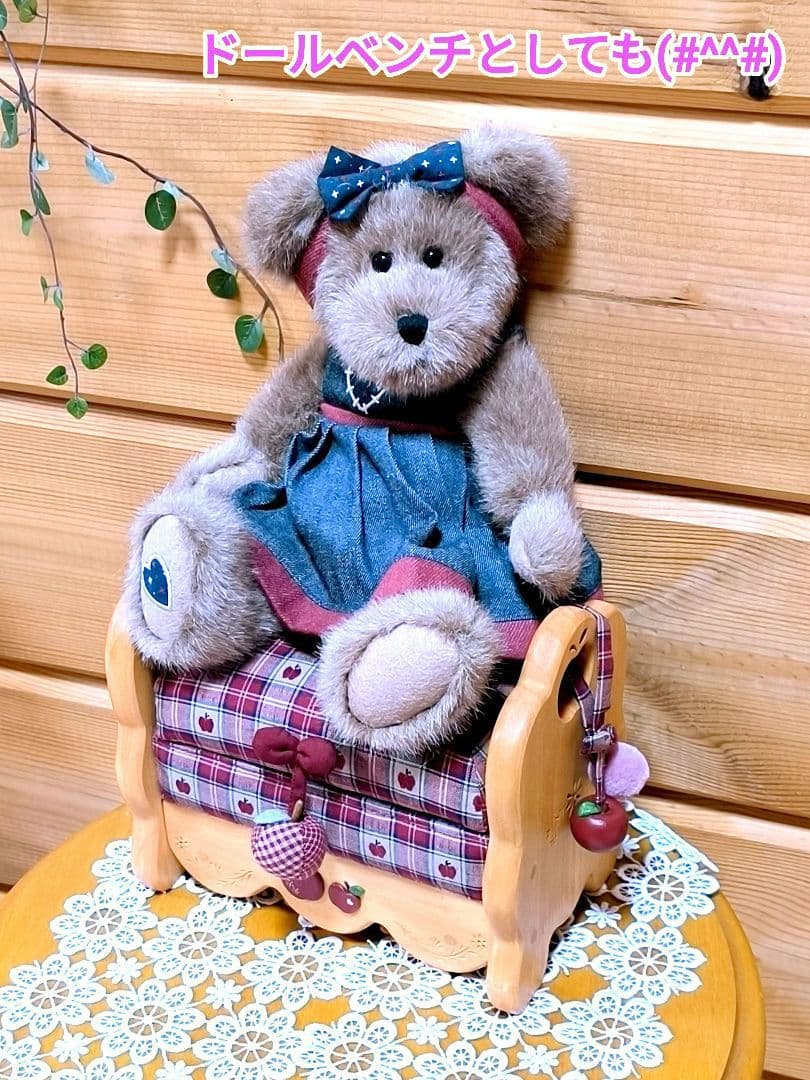 ⭐️アメリカンカントリー雑貨❤オットマンの小物入れ☘️りんご♦ドールベンチにも