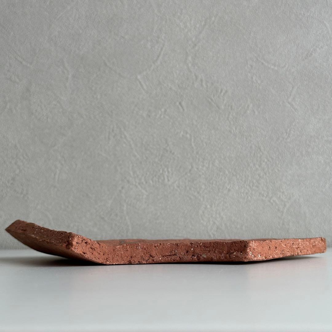 各見政峯 備前 皿 緋襷 扇面皿 5枚 共箱