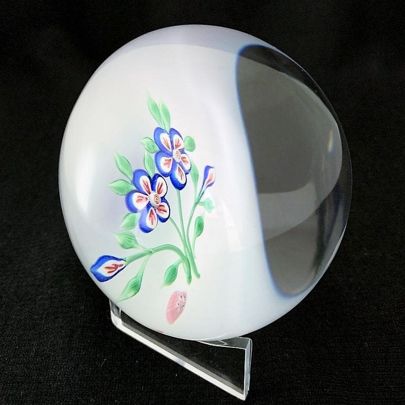 1971 バカラ クリスタル ペーパーウェイト フローラルブーケ