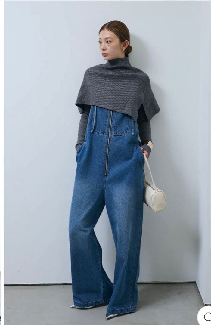 新品タグ付き　イアム　オーバーサイズデニムサロペット